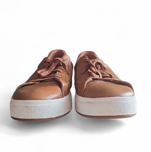 Kizik Vegas Tan Leather Slip-On Sneakers Hands-Free Step In Comfort Shoes Sz 13 - Picture 5 of 12